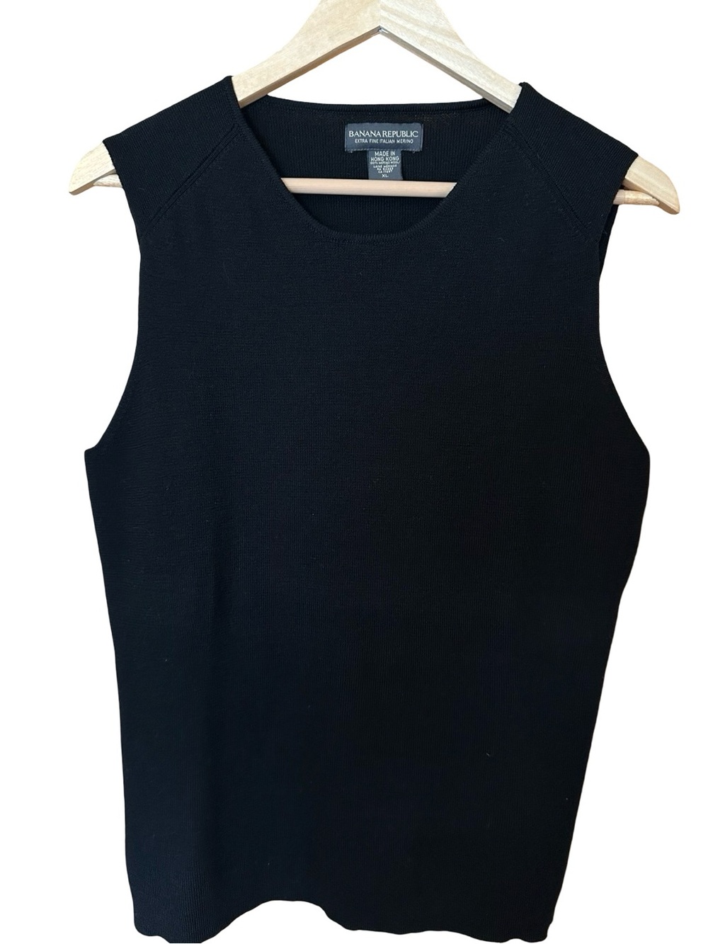 Banana Republic Extra Fine Italian Merino Wool Shell Layering SweaterTank XL